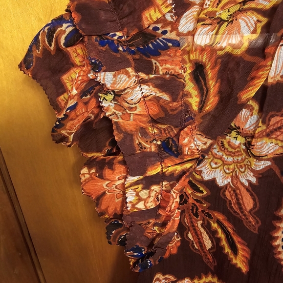 Womens Old Navy size Large fall colors, short sleeve top - Picture 6 of 11